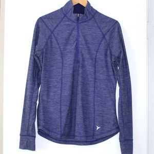 🛍 Old Navy Active 1/2 Zip Purple Semi Fitted LS L